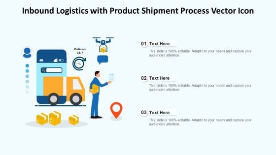 Inbound Logistics With Product Shipment Process Vector Icon Ppt PowerPoint Presentation Gallery Slide Download PDF