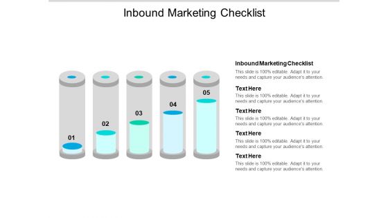 Inbound Marketing Checklist Ppt PowerPoint Presentation Pictures Background Designs Cpb