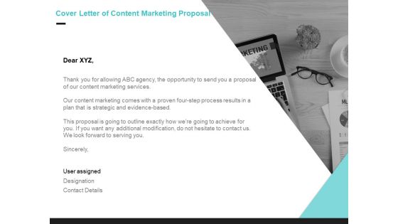 Inbound Marketing Cover Letter Of Content Marketing Proposal Ppt Example PDF