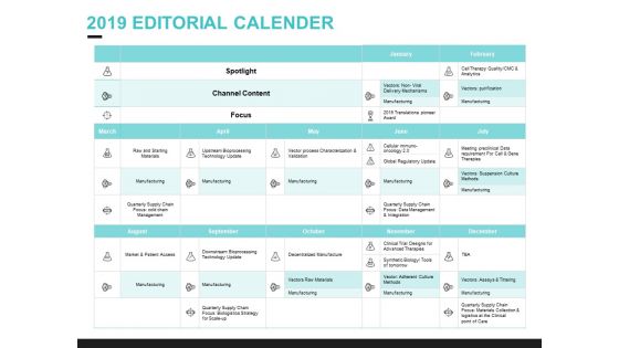 Inbound Marketing Proposal 2019 Editorial Calender Slides PDF