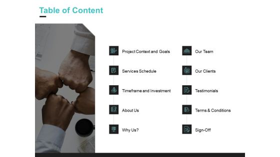 Inbound Marketing Proposal Table Of Content Ppt Inspiration Maker PDF