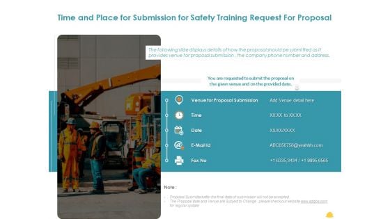 Incident Management Process Safety Time And Place For Submission For Safety Training Request Formats PDF