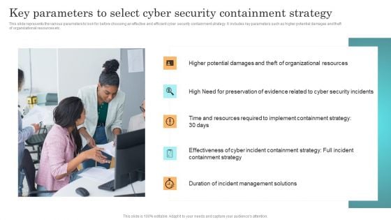 Incident Response Techniques Deployement Key Parameters To Select Cyber Security Containment Strategy Information PDF Incident Response Techniques Deployement Key Parameters To Select Cyber Security Containment Strategy Information PDF