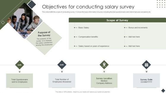 Income Assessment Document Objectives For Conducting Salary Survey Clipart PDF