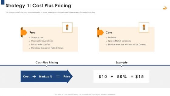 Income Management Tool Strategy 1 Cost Plus Pricing Pictures PDF