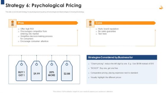 Income Management Tool Strategy 6 Psychological Pricing Diagrams PDF