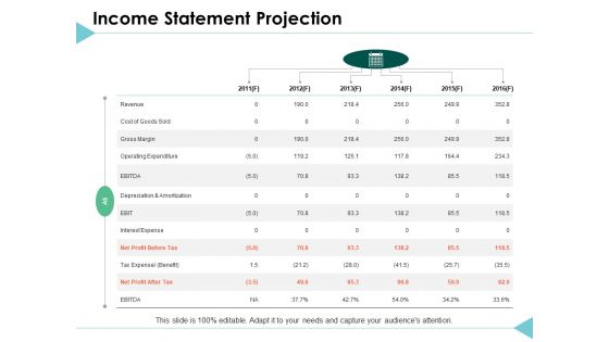 Income Statement Projection Marketing Ppt PowerPoint Presentation Show Background Image