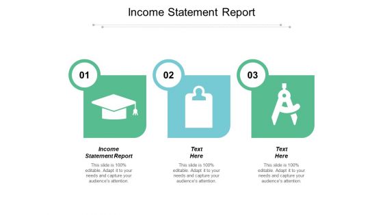 Income Statement Report Ppt PowerPoint Presentation Styles Show Cpb