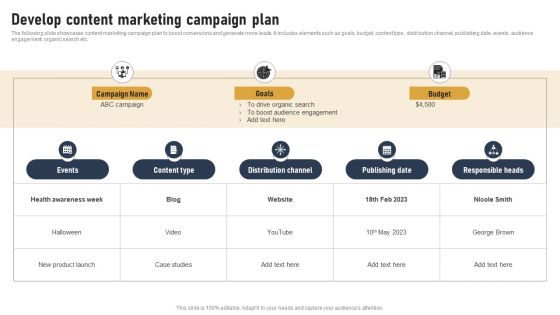 Incorporating Real Time Marketing For Improved Consumer Develop Content Marketing Campaign Plan Sample PDF Incorporating Real Time Marketing For Improved Consumer Develop Content Marketing Campaign Plan Sample PDF