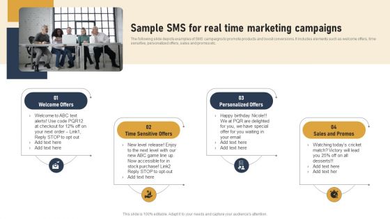 Incorporating Real Time Marketing For Improved Consumer Sample Sms For Real Time Marketing Structure PDF