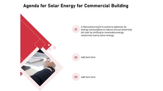 Incorporating Solar PV Commercial Building Agenda For Solar Energy For Commercial Building Template PDF