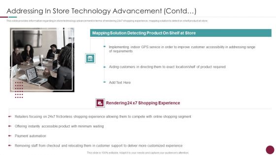 Incorporation Of Experience Addressing In Store Technology Advancement Contd Information PDF