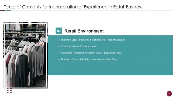 Incorporation Of Experience In Retail Business Ppt PowerPoint Presentation Complete Deck With Slides