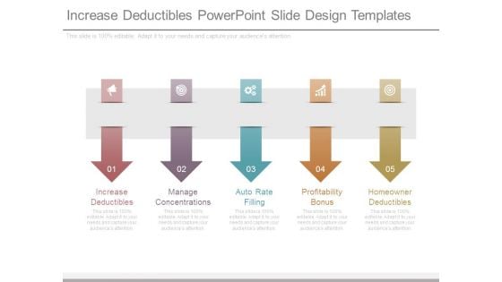 Increase Deductibles Powerpoint Slide Design Templates