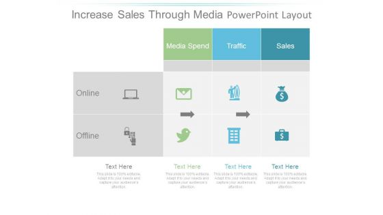 Increase Sales Through Media Powerpoint Layout