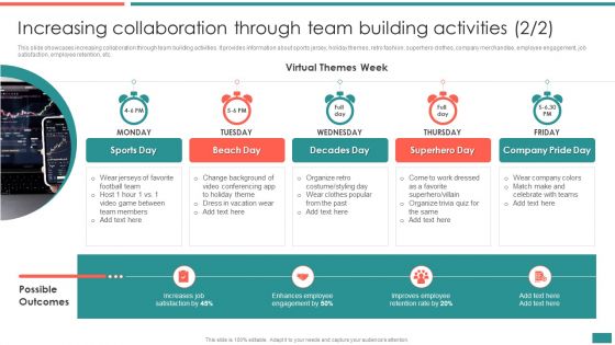 Increasing Collaboration Through Team Building Activities Building Efficient Workplace Performance Microsoft PDF