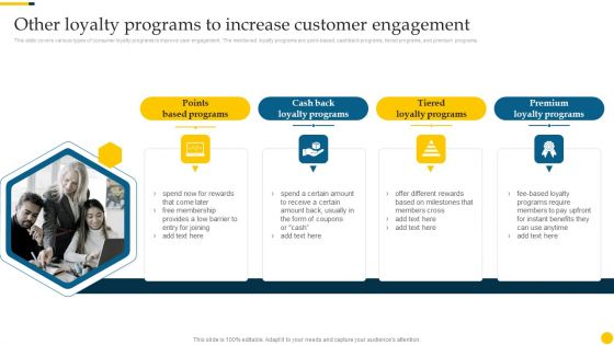 Increasing Customer Other Loyalty Programs To Increase Customer Engagement Slides PDF