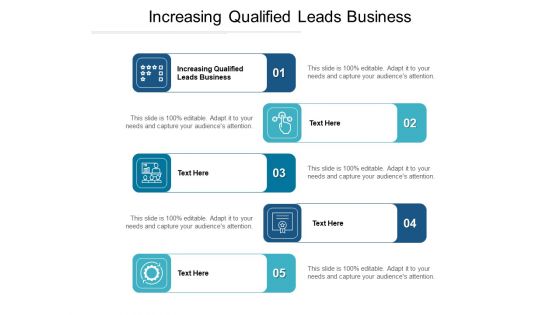 Increasing Qualified Leads Business Ppt PowerPoint Presentation Gallery Slide Portrait Cpb Pdf