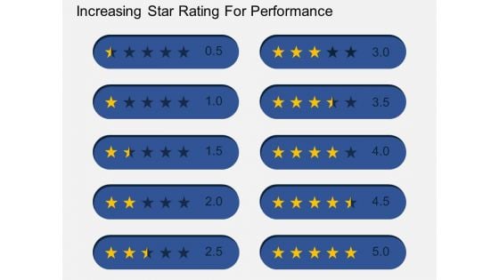 Increasing Star Rating For Performance Powerpoint Templates Increasing Star Rating For Performance Powerpoint Templates
