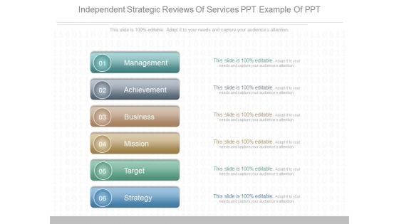 Independent Strategic Reviews Of Services Ppt Example Of Ppt