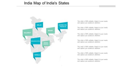 India Map Of Indias States Ppt Powerpoint Presentation Visual Aids Example 2015