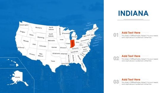 Indiana Map PowerPoint Presentation Ppt Template PDF