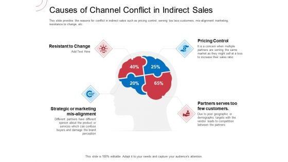 Indirect Channel Marketing Initiatives Causes Of Channel Conflict In Indirect Sales Background PDF