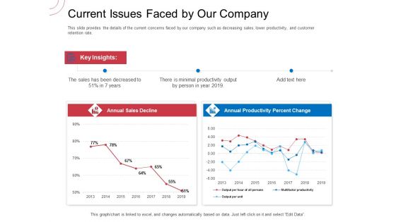 Indirect Channel Marketing Initiatives Current Issues Faced By Our Company Slides PDF