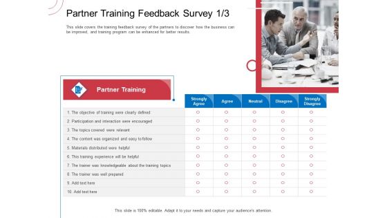 Indirect Channel Marketing Initiatives Partner Training Feedback Survey Content Pictures PDF