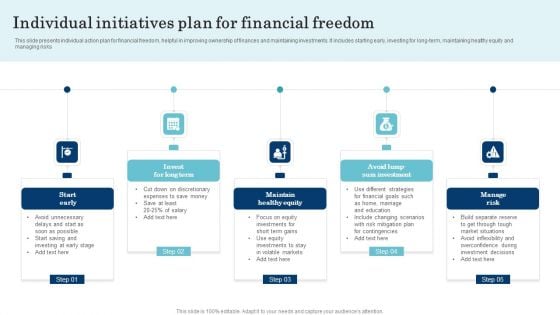 Individual Initiatives Plan For Financial Freedom Designs PDF