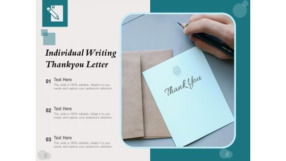 Individual Writing Thankyou Letter Ppt PowerPoint Presentation Gallery Demonstration PDF