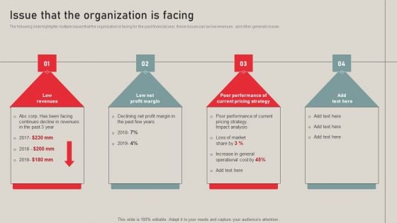 Individualized Pricing Approach For Managed Services Issue That The Organization Is Facing Infographics PDF