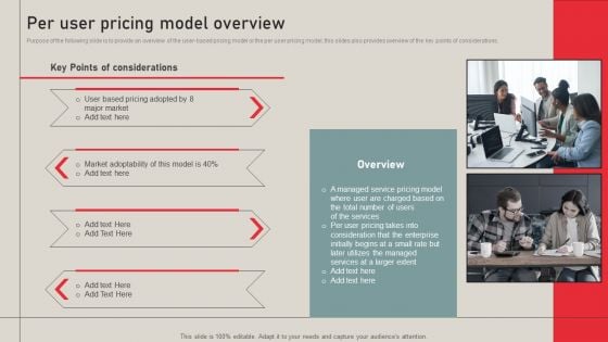 Individualized Pricing Approach For Managed Services Per User Pricing Model Overview Download PDF