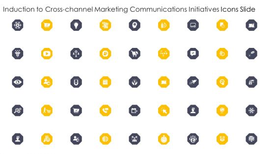 Induction To Cross Channel Marketing Communications Initiatives Icons Slide Summary PDF