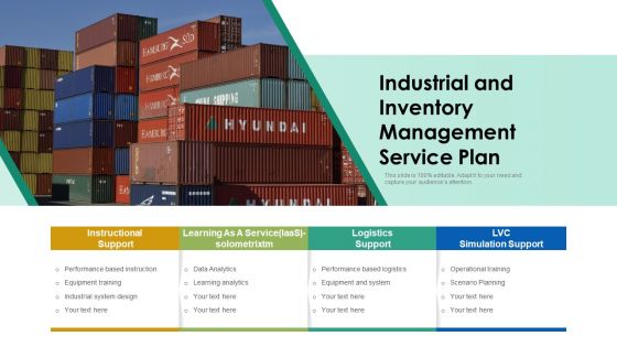Industrial And Inventory Management Service Plan Ppt PowerPoint Presentation File Inspiration PDF