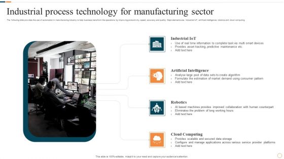 Industrial Process Technology For Manufacturing Sector Brochure PDF Industrial Process Technology For Manufacturing Sector Brochure PDF