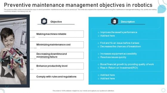 Industrial Robots System Preventive Maintenance Management Objectives In Robotics Guidelines PDF