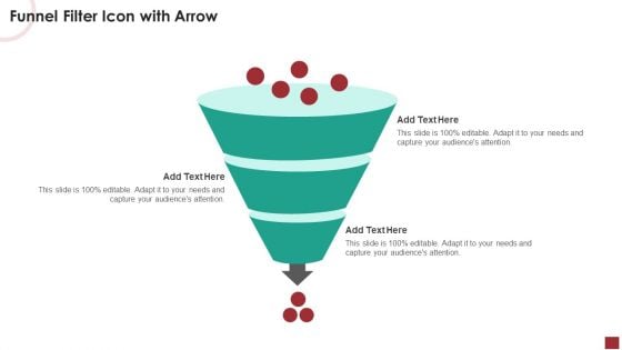 Industry Analysis For Food Manufacturing Market Funnel Filter Icon With Arrow Microsoft PDF