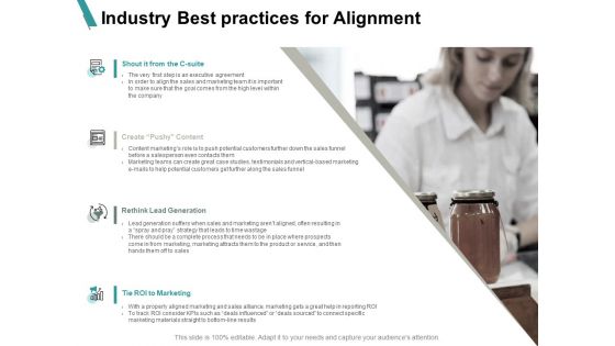 Industry Best Practices For Alignment Lead Generation Ppt PowerPoint Presentation Inspiration Graphics Example