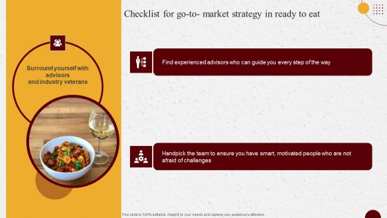 Industry Report Of Packaged Food Products Part 1 Checklist For Go To Market Strategy In Ready To Eat Designs PDF