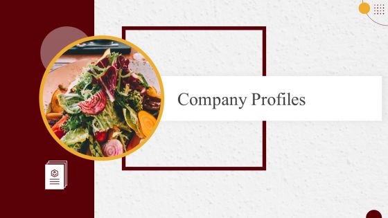 Industry Report Of Packaged Food Products Part 2 Company Profiles Rules PDF