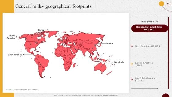 Industry Report Of Packaged Food Products Part 2 General Mills Geographical Footprints Elements PDF