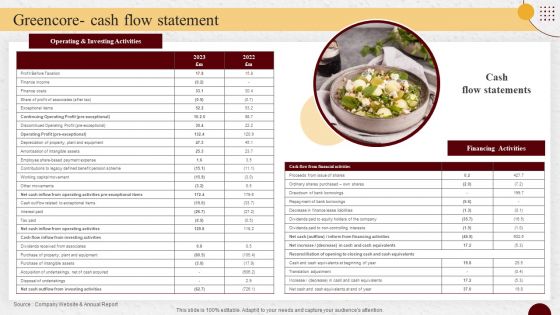 Industry Report Of Packaged Food Products Part 2 Greencore Cash Flow Statement Ideas PDF