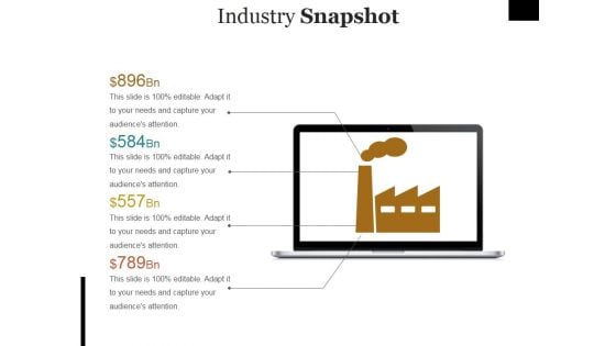 Industry Snapshot Template Ppt PowerPoint Presentation Infographics Show