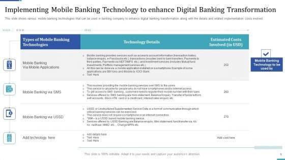 Industry Transformation Approaches Banking Sector Employee Development Implementing Mobile Banking Template PDF Industry Transformation Approaches Banking Sector Employee Development Implementing Mobile Banking Template PDF