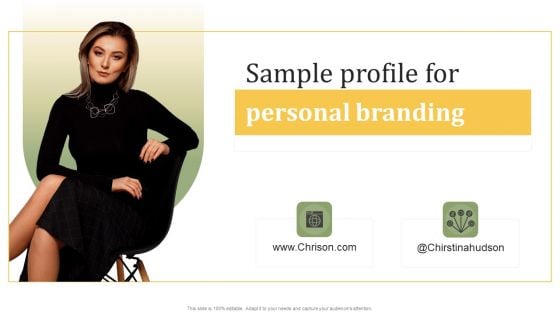 Influencer Advertising Toolkit Sample Profile For Personal Branding Introduction PDF