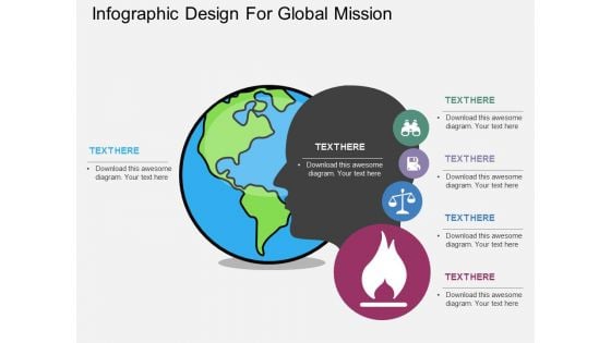 Infographic Design For Global Mission Powerpoint Template Infographic Design For Global Mission Powerpoint Template