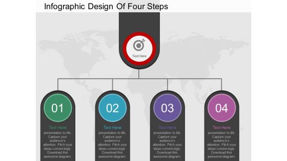 Infographic Design Of Four Steps Powerpoint Template