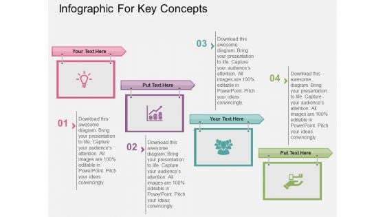 Infographic For Key Concepts Powerpoint Templates