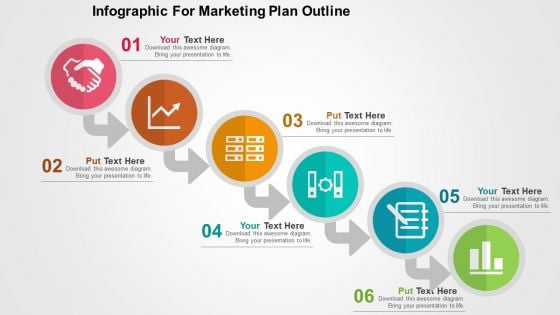 Infographic For Marketing Plan Outline PowerPoint Template